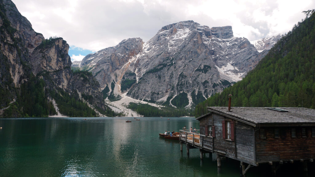 Lago di Braies Dolomieten Italië